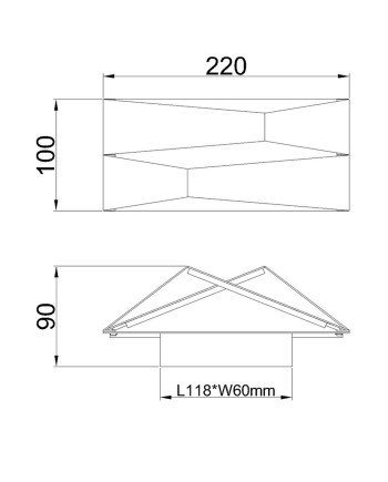 FUJI * APLIQUE LED 10W 3000K NEGRO